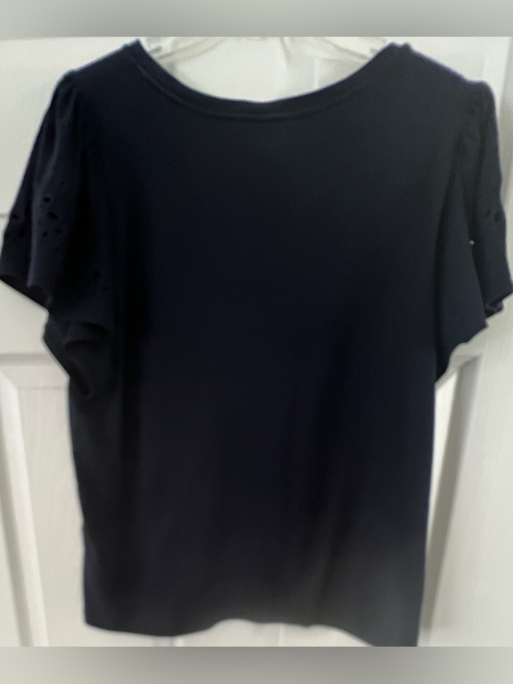 Chico’s Navy Flutter Top - Picture 3 of 5